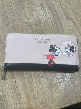 Disney x Kate Spade Minnie Mouse Large Continental Zip Around Wallet